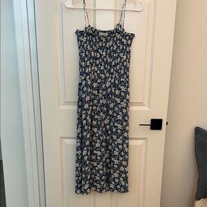 Reformation Blue and White Floral Midi Dress